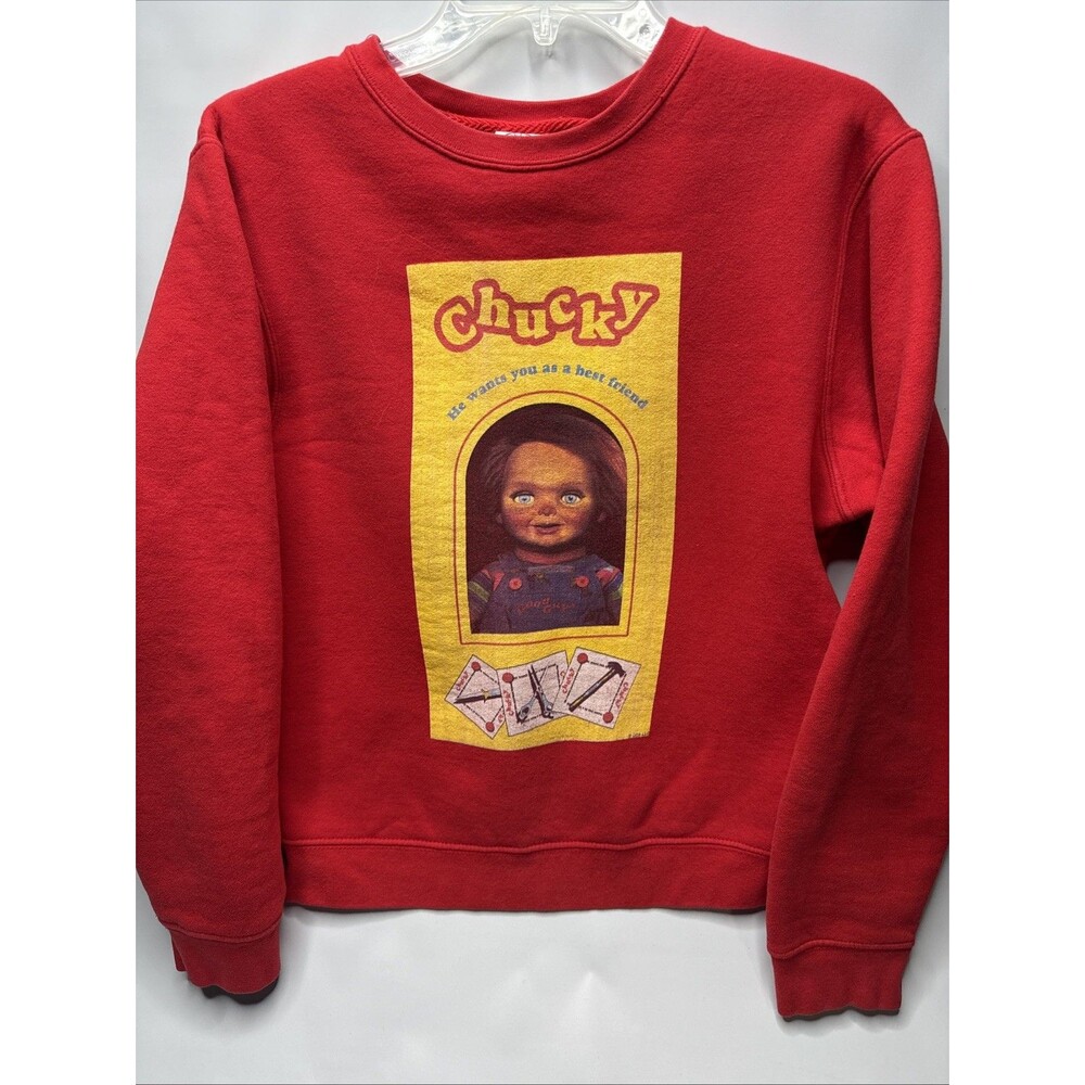 Hot Topic Red Chucky New Doll Box Sweatshirt Adult Small